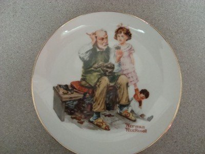 1984 Norman Rockwell Museum Collector Plate The Cobbler