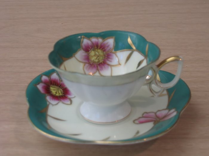 Ucagco China Cup & Saucer Hand Painted Japan Vintage