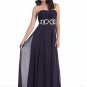 Plum Strapless Long Dress With Rhinestone Waist Halter (Size XS to 2XL) #2507NOX