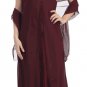 Burgundy Bridesmaid Plus Size Cocktail Formal Evening Chiffon & Satin Dress