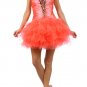 Coral Sweetheart Neckline Jeweled Prom Dress