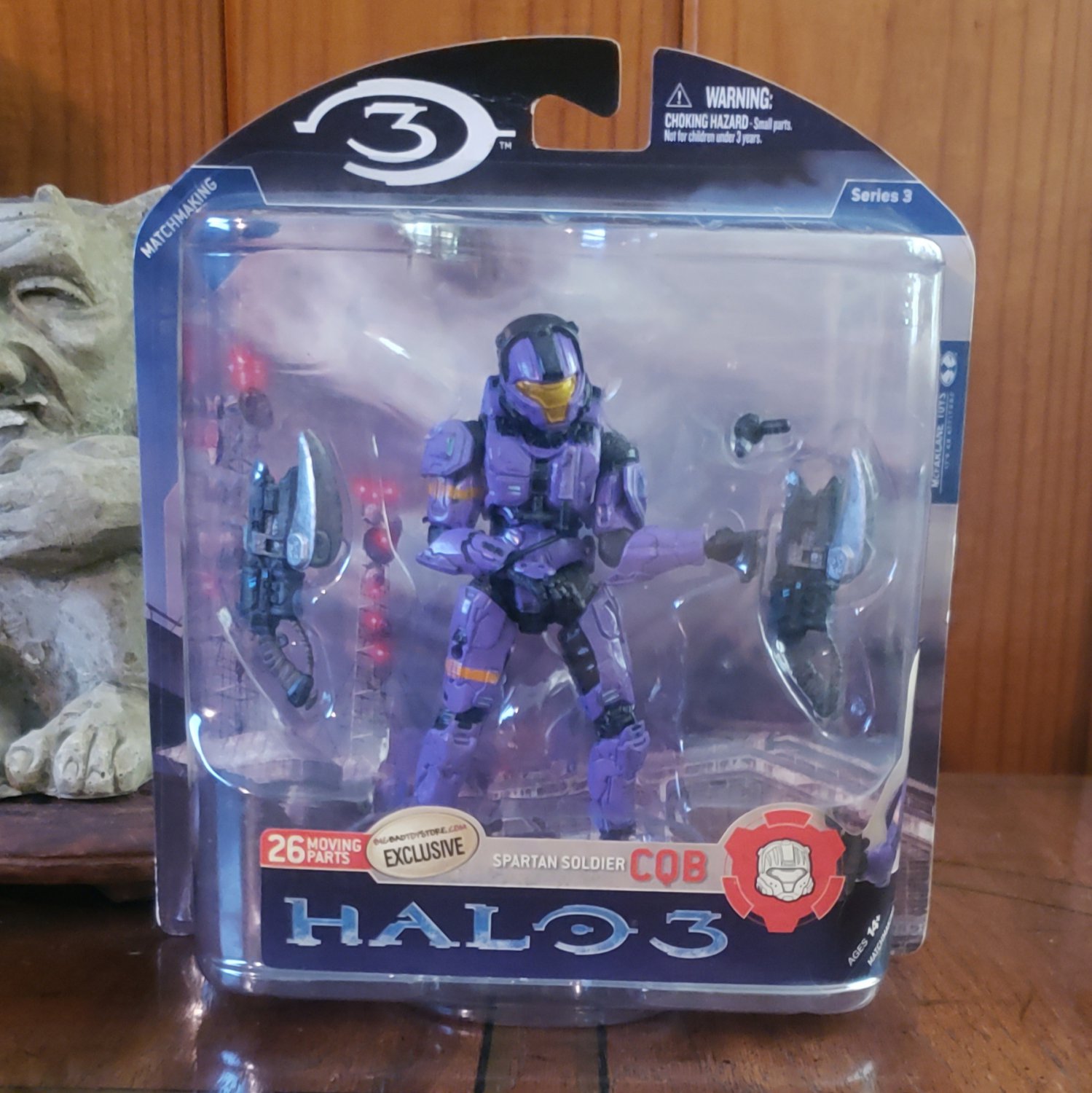 Neuf Halo 3 Series 3 Violet Spartan Soldier CQB BBTS MCFARLANE exclusives Jouet