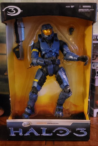 HALO 3 - 12" BLUE SPARTAN - MARK IV (Wal-Mart Exclusive) New and sraled - McFarlane Toys