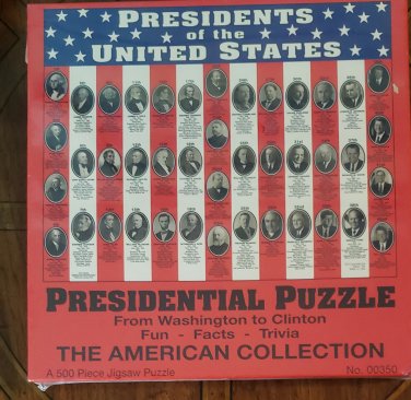 The American Collection - PRESIDENTIAL PUZZLE - 500pc  Jigsaw - Presidents 1-42 (NEW)