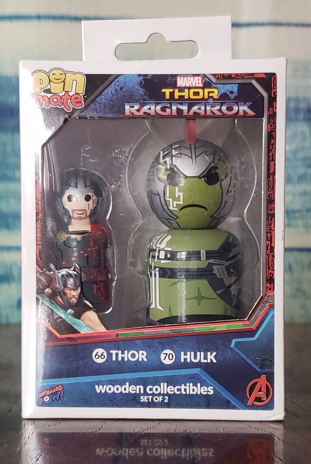 PIN MATE - MARVEL Rhor Ragnarok - THOR and LARGE HULK FIGURES (NEW)