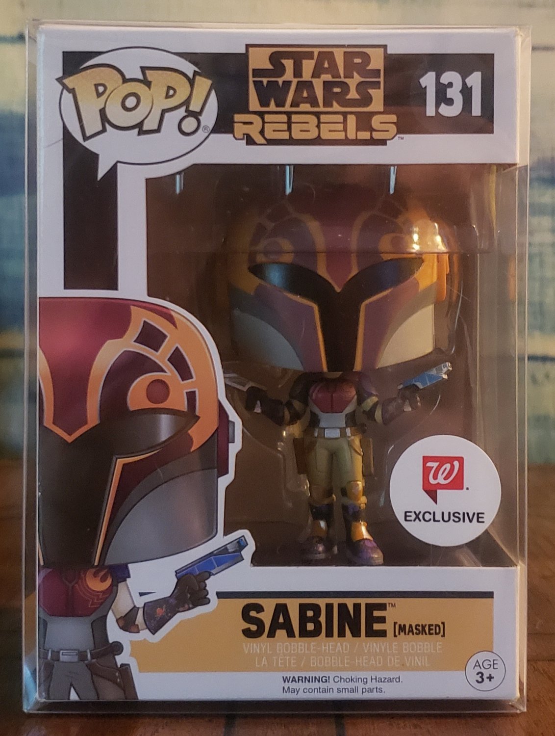 Funko Pop Star Wars Rebels Sabinewith Helmet On 131 Wpop Shield Protector New Mandalorian 5908