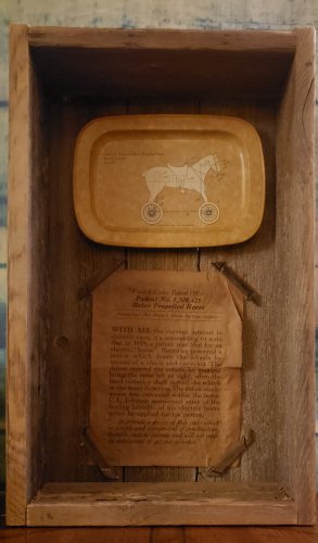 Handmade BARNWOOD SHADOW BOXES - Featuring 7/1/1919 Patent & Documents (1968)