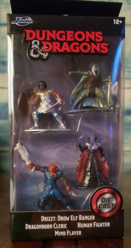 DUNGEONS & DRAGONS DIE-CAST MINIATURES-RANGER, CLERIC, FIGHTER, MIND FLAYER(FREE SHIP/US ONLY)