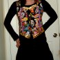 Day of the dead Gothic Gold PVC corset styled shirt Bustier/Vest