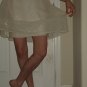 Ivory White dress-with sheer sequined overdress
