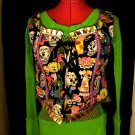 Day of the dead Gothic Gold PVC corset styled shirt Bustier/Vest