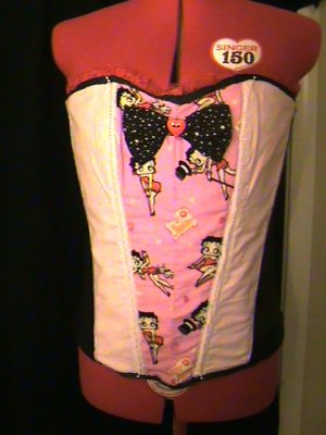 Gothic Sexy Boned Betty Boop Corset Bustier