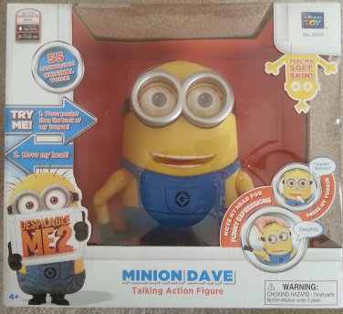 Despicable Me 2 ME2 Minion Dave Talking Action Figure Interactive Doll NEW