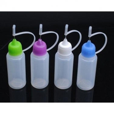 15ml STEEL NEEDLE TIP DROPPER BOTTLES 5x  | All Liquids US SELLER!