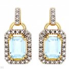 14K/925 Gold plated Topaz earrings