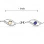 Beautiful sterling silver multi-gem stone bracelet.