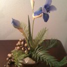 Purple Iris in aluminum tin