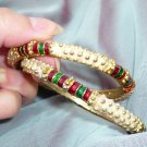 substantial enameled bangles