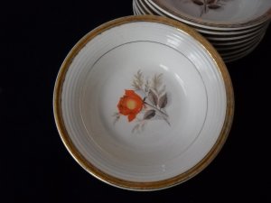 Limoges Triumph Vermillion Rose salad plate(12 availbl