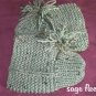 Ladies Hand Knitted Knit Slippers One Size Fits Most GREEN CAMO OR SAGE FLECK COLORS