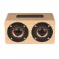 Alarm Clock Bluetooth 4.2 Speaker - AUX In, TF Card Slot, Hand-free, FM, Wooden Box, 1500mAh Battery