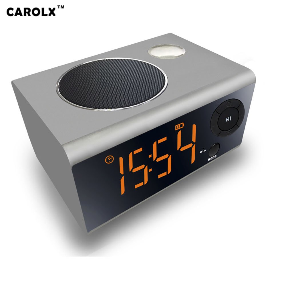 Multi-function bluetooth 4.2 speaker 5W, 2000 mAh battery, night light, clock, alarm clock, radio