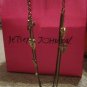Betsey Johnson multi strand leaves chain necklace gold