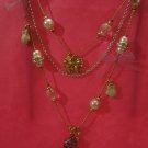 Betsey Johnson Skate and bow necklace NWT