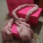Betsey Johnson Pink Cashmere/Silk Scarf Shawl Wrap