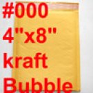 250 pcs #000 4x8 Kraft Bubble Mailers