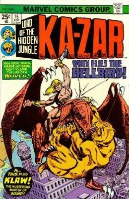 KA-ZAR #15 VG/FINE 1974 Marvel comic book KAZAR