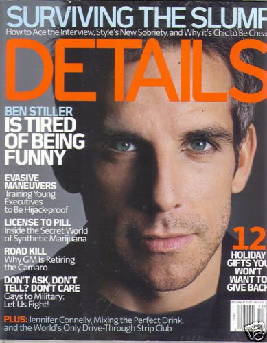 BEN STILLER Jason Lee DETAILS Magazine DEC 2001