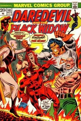 - - DAREDEVIL #105 GD MARVEL comics 1973 Black Widow- -