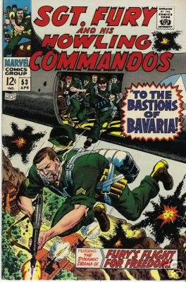 - - - SGT. FURY #53 FN 1968 Marvel comics WWII - - -