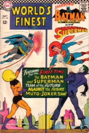 - - WORLDS FINEST #166 FN comic 1967 Superman BATMAN- -