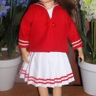 4 pc Sailor Dress For 12 to 13" Beleuette or Heidi Plusczok Doll