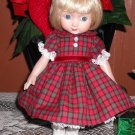 Red plaid Christmas Dress for Ann Estelle or Bitty Bethany Doll