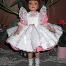Fancy rose lace pinafore set for 14" Betsy or Jane McCall
