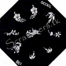 GCOCL Stamping Nail Art Image Plate B01 - Mermaid / Reciprocal Hibiscus