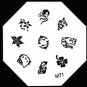 GCOCL Stamping Nail Art Image Plate A02/ M71 - Hello Kitty / Clover / Dolphins
