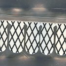 Black Hatch on White - 100% Dry Nail Polish Appiques / Sticker / Shield / Patch / Decal