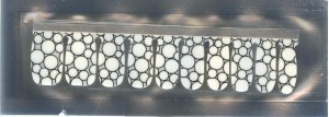 White Circles on Silver - 100% Dry Nail Polish Appiques / Sticker / Shield / Patch / Decal