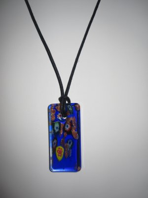 Glass Sparkle Necklace - Blue