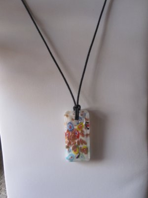 Glass Sparkle Necklace - White