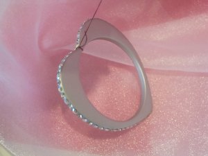 Rhinestone Heart Bangle