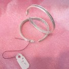 Silver Braided Hoop Earrings