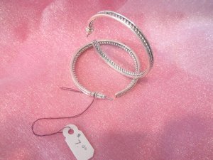 Silver Braided Hoop Earrings