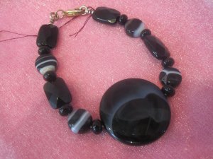 Black & White Beaded Bracelet