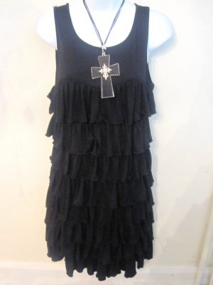Black Ruffle Dress - Large *New*