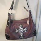 Purple Crystal Cross Purse
